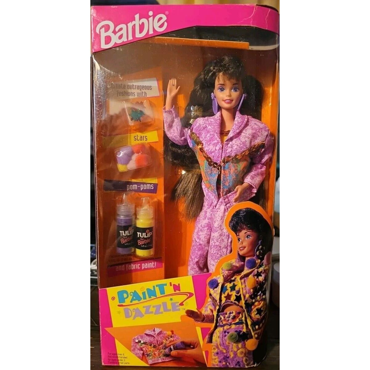 Barbie Paint `n Dazzle Doll Brunette No. 10059 Create Fashions Mattel 1993