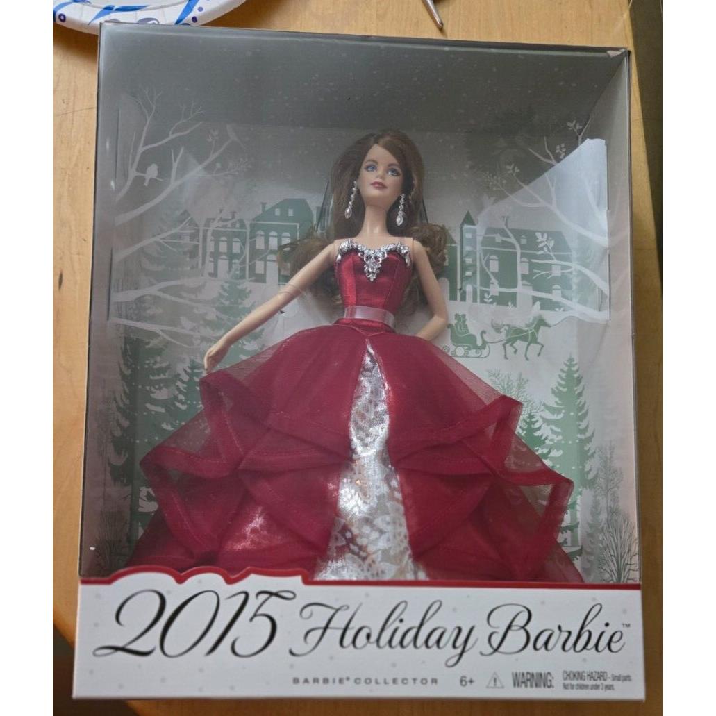 2015 Holiday Barbie Doll Auburn Kmart Exclusive Mattel CHT00 Nrfb