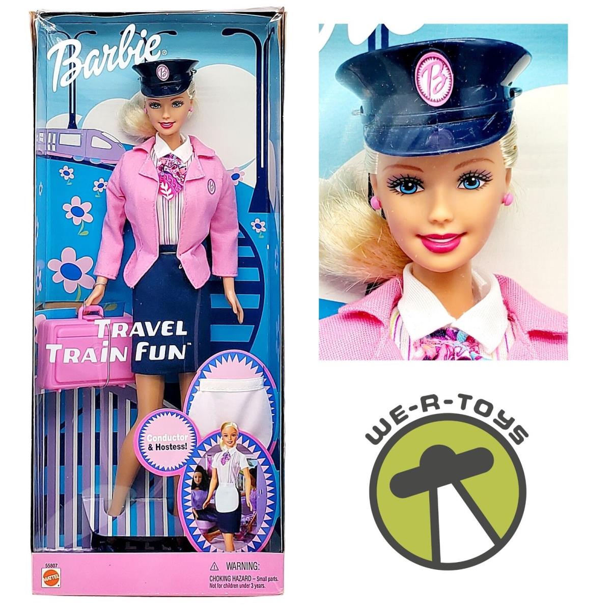 Travel Train Fun Barbie Doll 2001 Mattel 55807