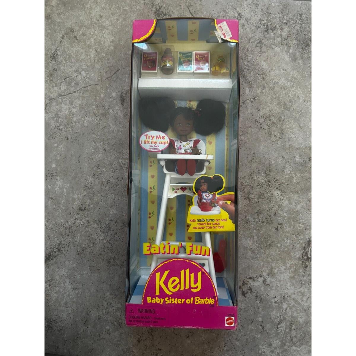 Eatin Fun Kelly Doll African American AA Sister of Barbie 1997 Mattel 18596 See