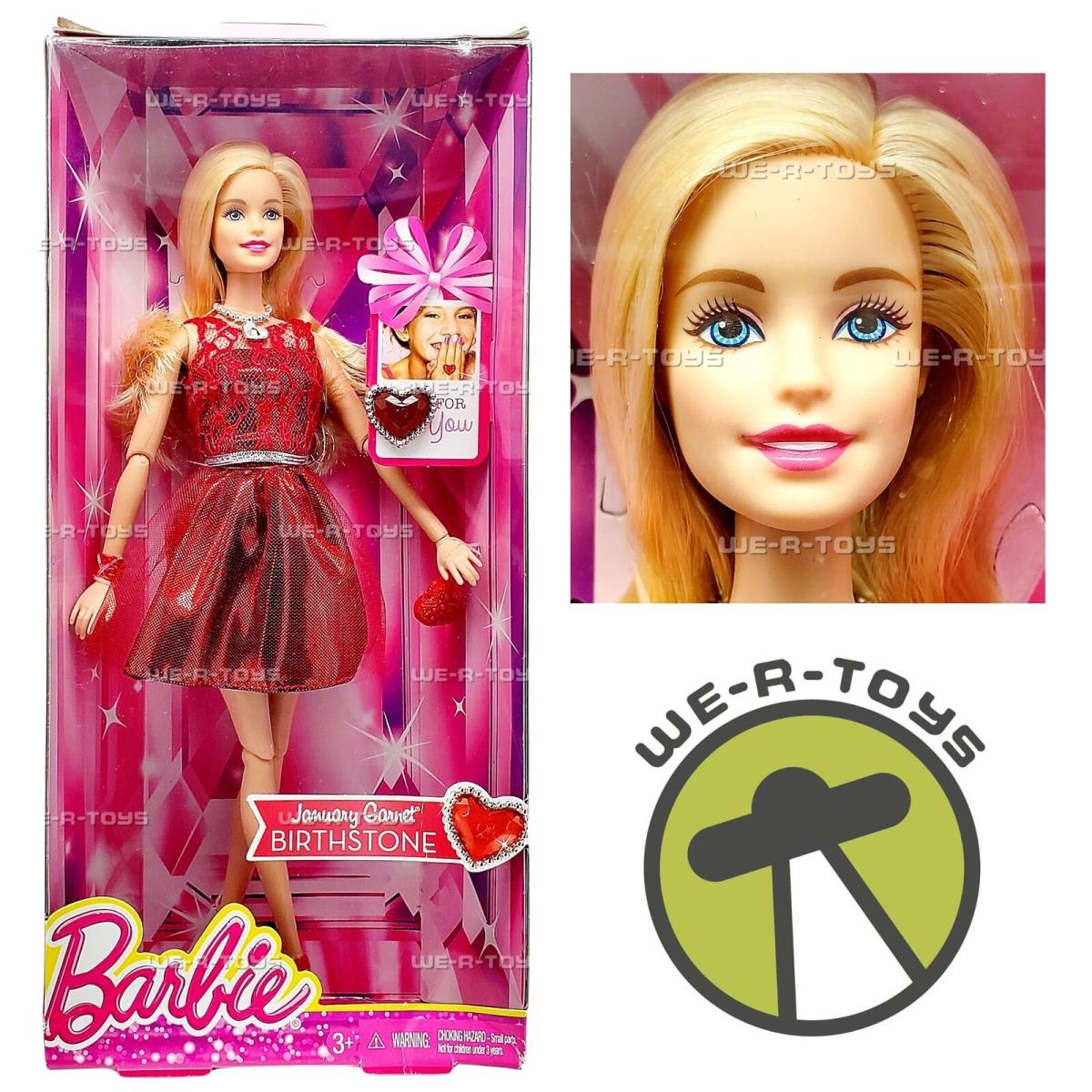 Barbie January Garnet Birthstone Doll 2014 Mattel CHJ37