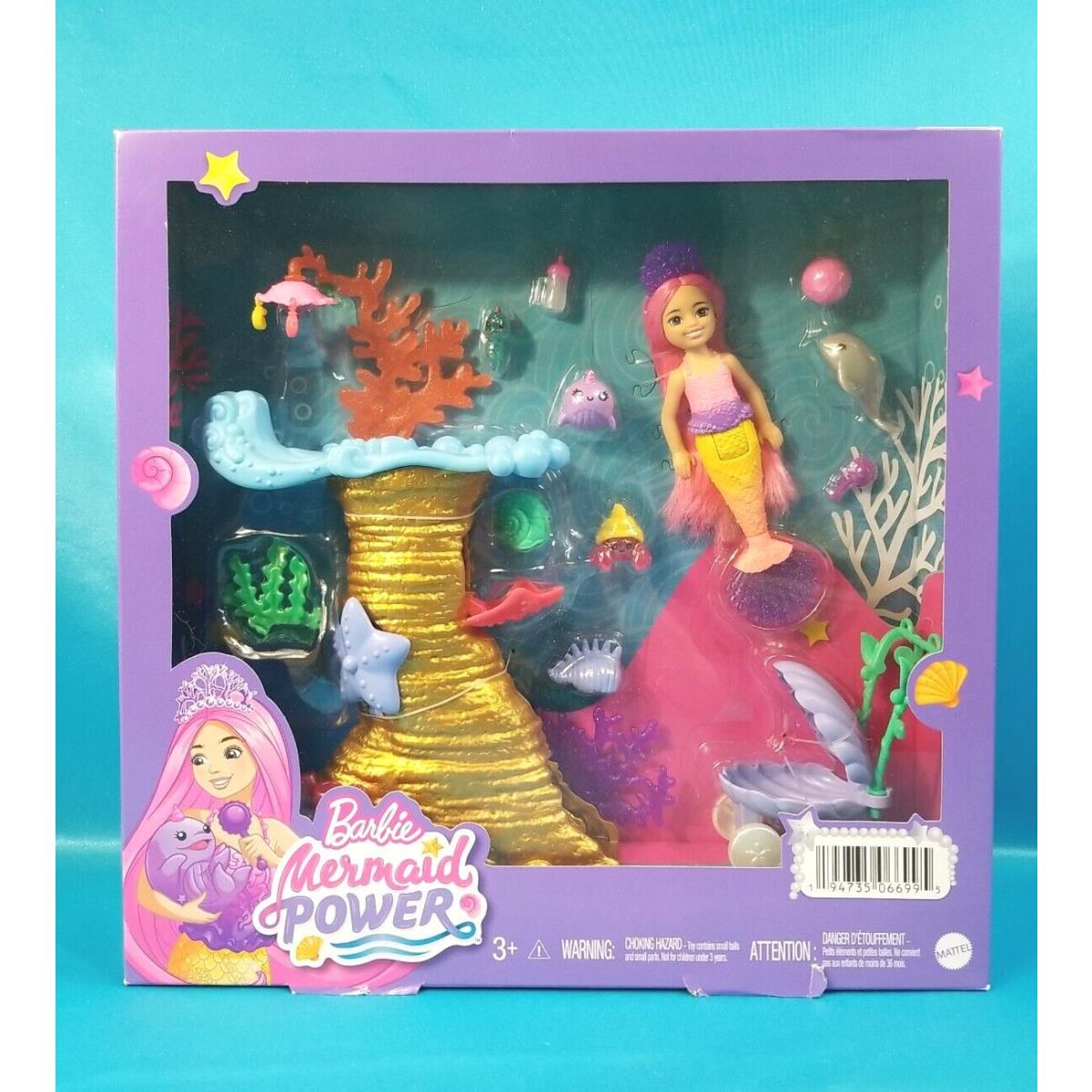 Barbie Mermaid Power Chelsea Coral Reef Playset w/ Stroller Exclusive 2022 HHG58