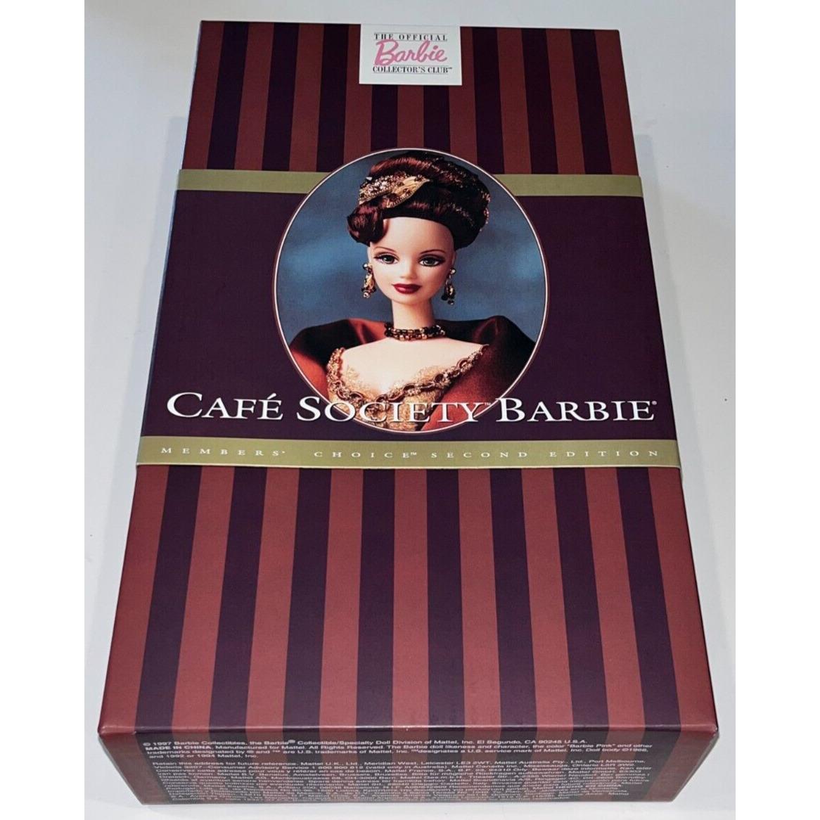 Cafe Society Barbie Dated 1997 Mint in Shipping Box