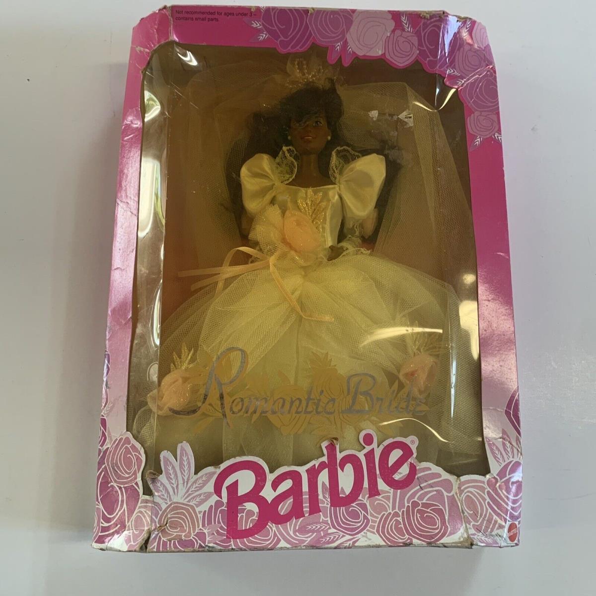 Vintage Mattel 1992 African American AA Romantic Bride Barbie Mattel 11054