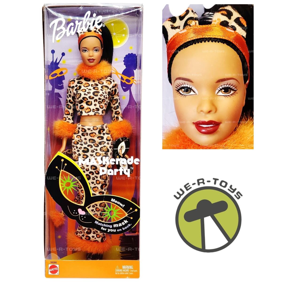 Maskerade Party Barbie Halloween Doll African American 2002 Mattel 56285 Nrfb