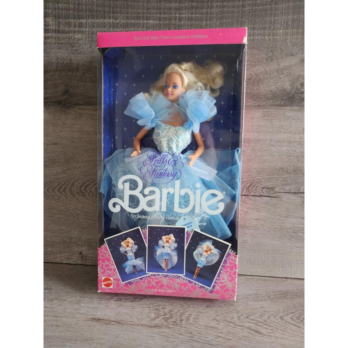 Frills Fantasy Barbie Special Wal-mart Limited Edition 1988 Mattel 1374