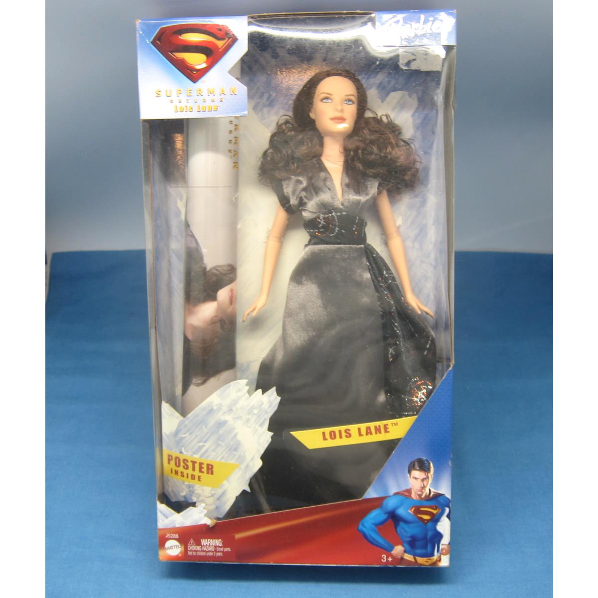 Barbie Lois Lane Doll Superman Returns Kate Bosworth Mattel 2005 with Poster