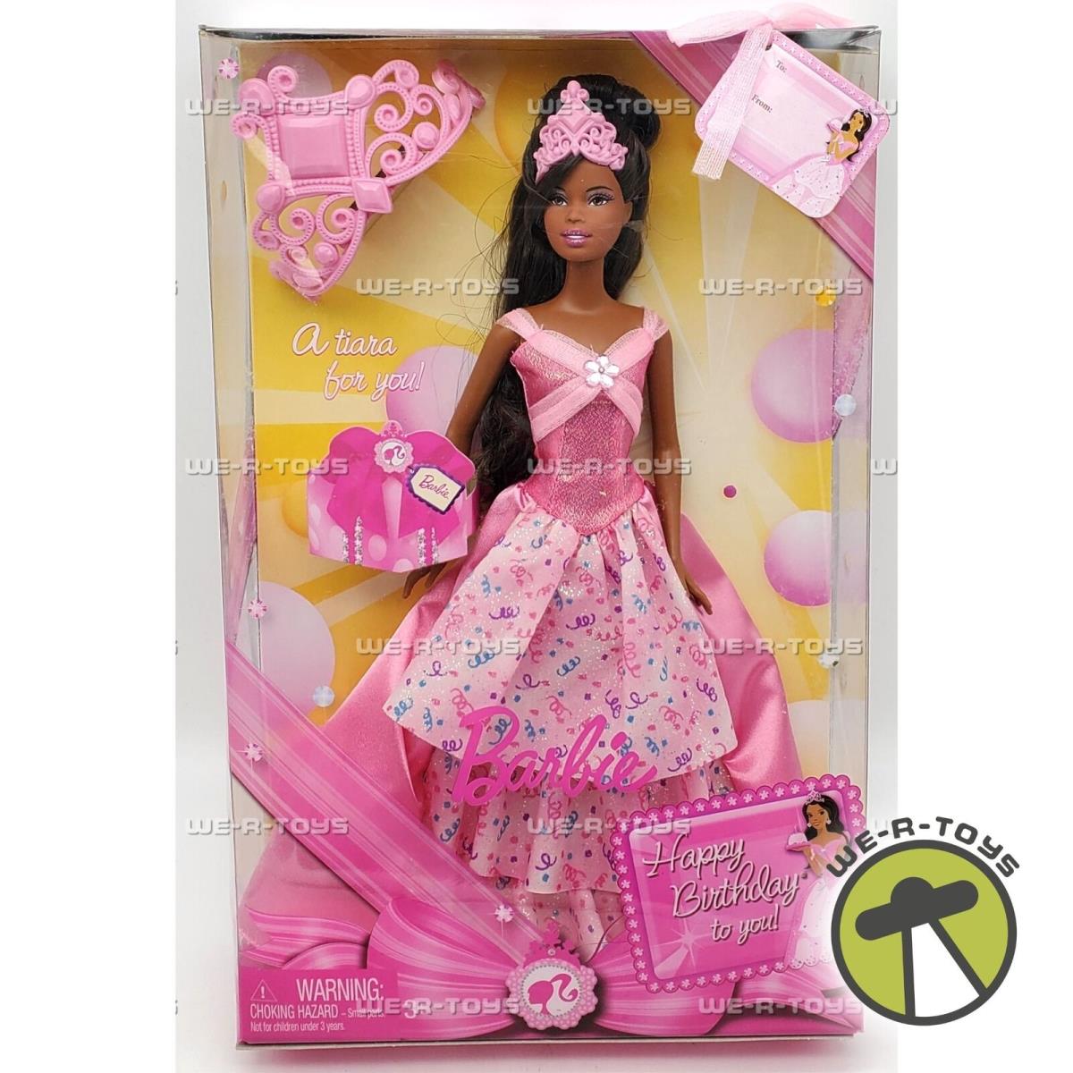 Barbie Happy Birthday To You Doll with Tiara 2008 Mattel N6541 Nrfb