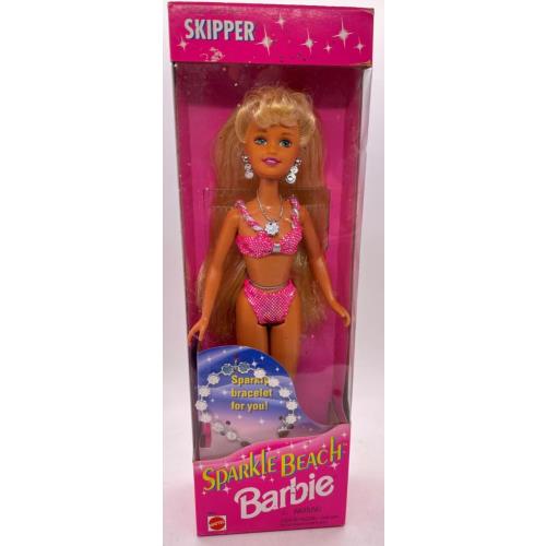 Barbie 1995 Sparkle Beach Barbie Skipper Doll Mattel 14352 Bracelet