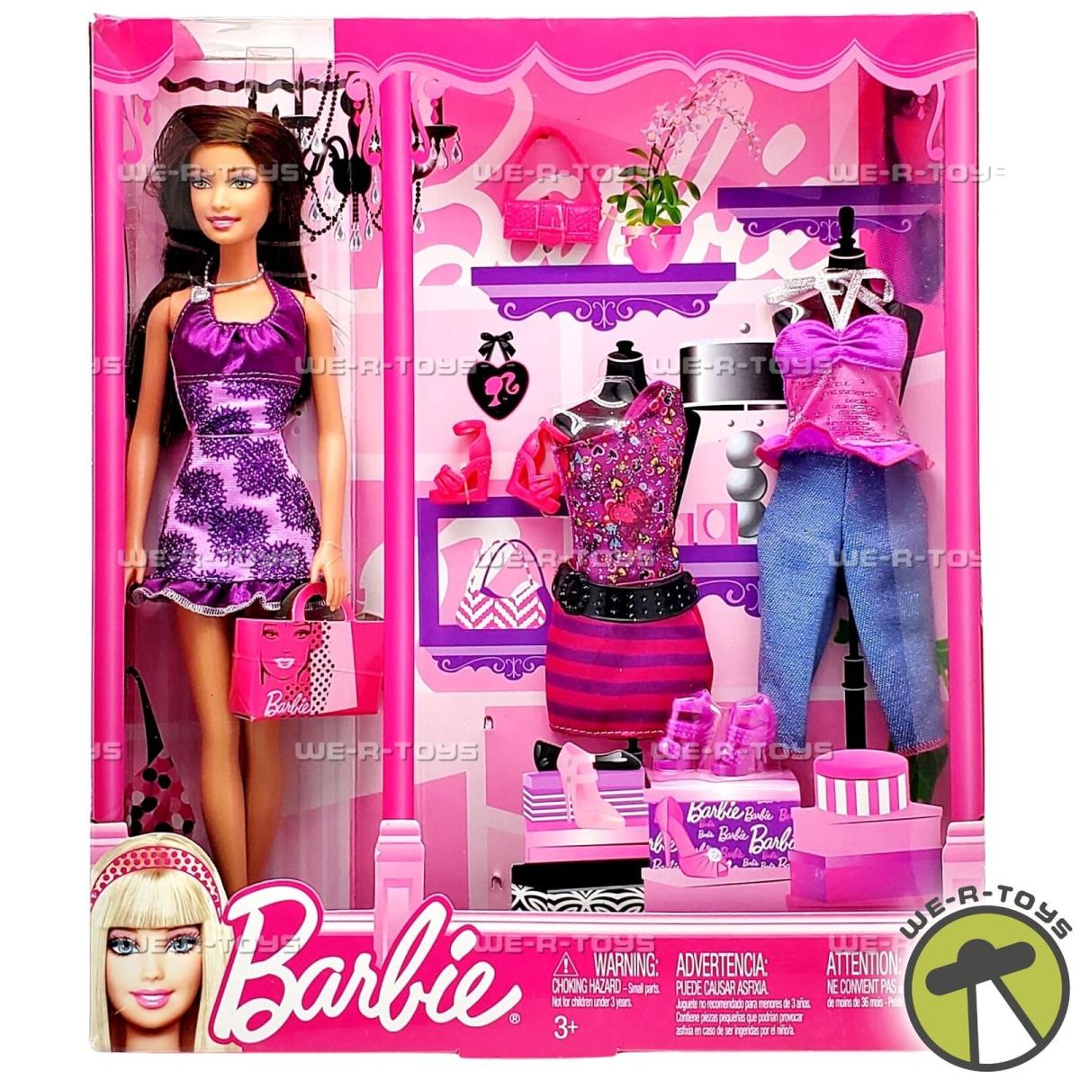 Barbie Fashionistas Doll and Fashions Gift Set 2010 Mattel V8560