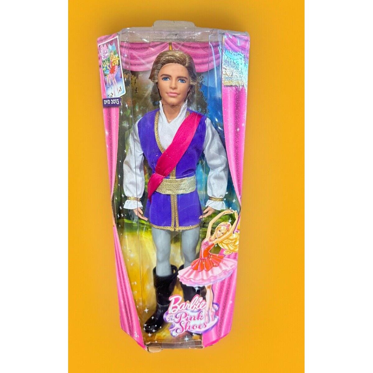 Barbie in The Pink Shoes 2012 Ken as Prince Siegfried Doll by Mattel X881 Read