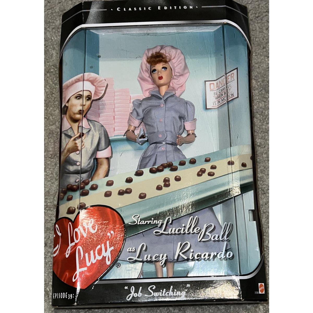 I Love Lucy Barbie Doll Classic Ed. Ep 39 Job Switching Box Retired 1998 Vtg