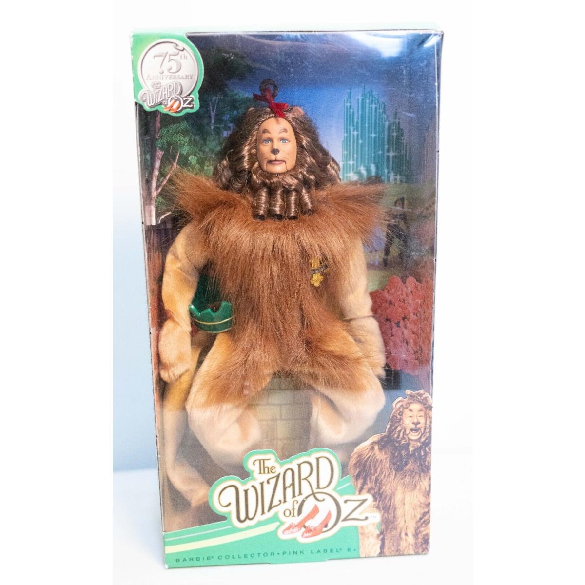 2013 Wizard Of Oz Lion Doll 75th Anniversary Barbie Pink Label Mattel Nrfb