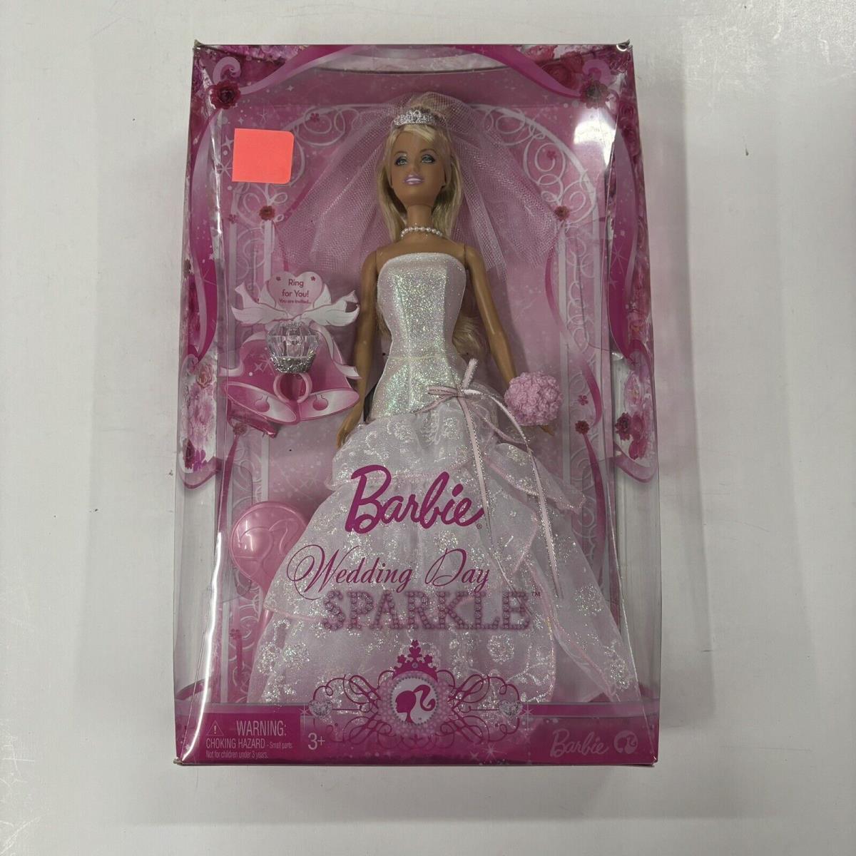 2008 Wedding Day Sparkle Barbie with Ring. Doll