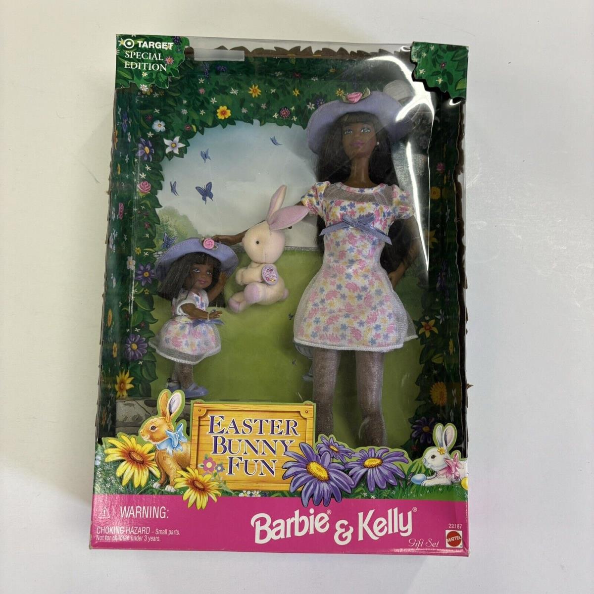 African-american Easter Bunny Fun Barbie and Kelly Gift Set