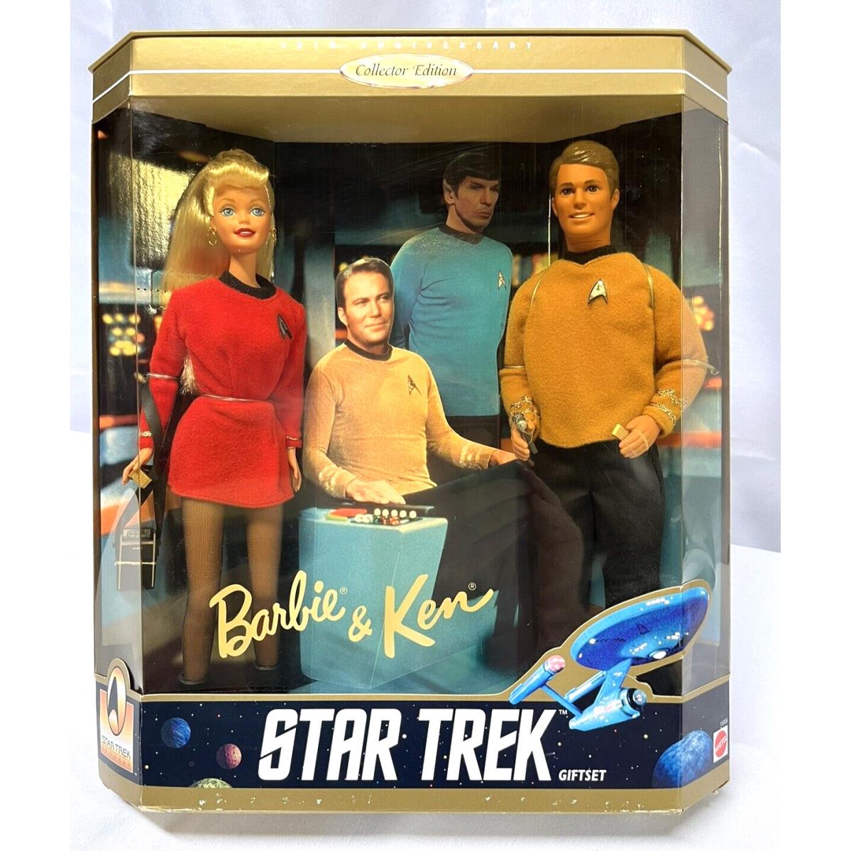 Vtg Mattel Barbie Ken Star Trek 30th Anniversary Collector Ed 1996 Gift Set