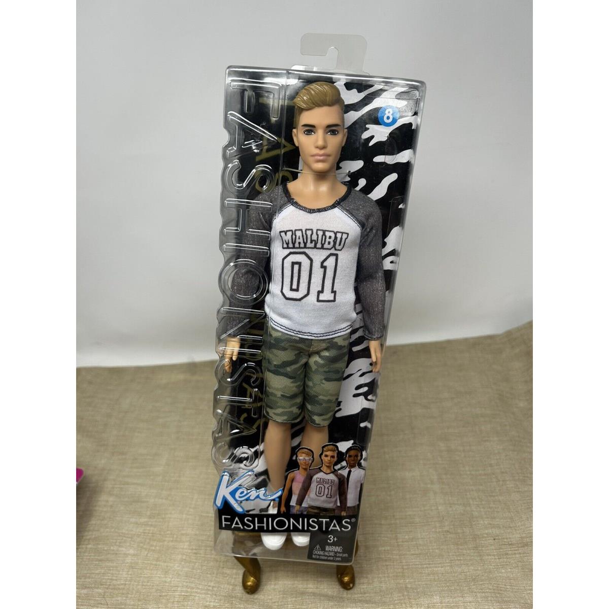 Year 2016 Barbie Fashionistas 8 Muscular Caucasian Doll Ken FNH40 Camo Comeback