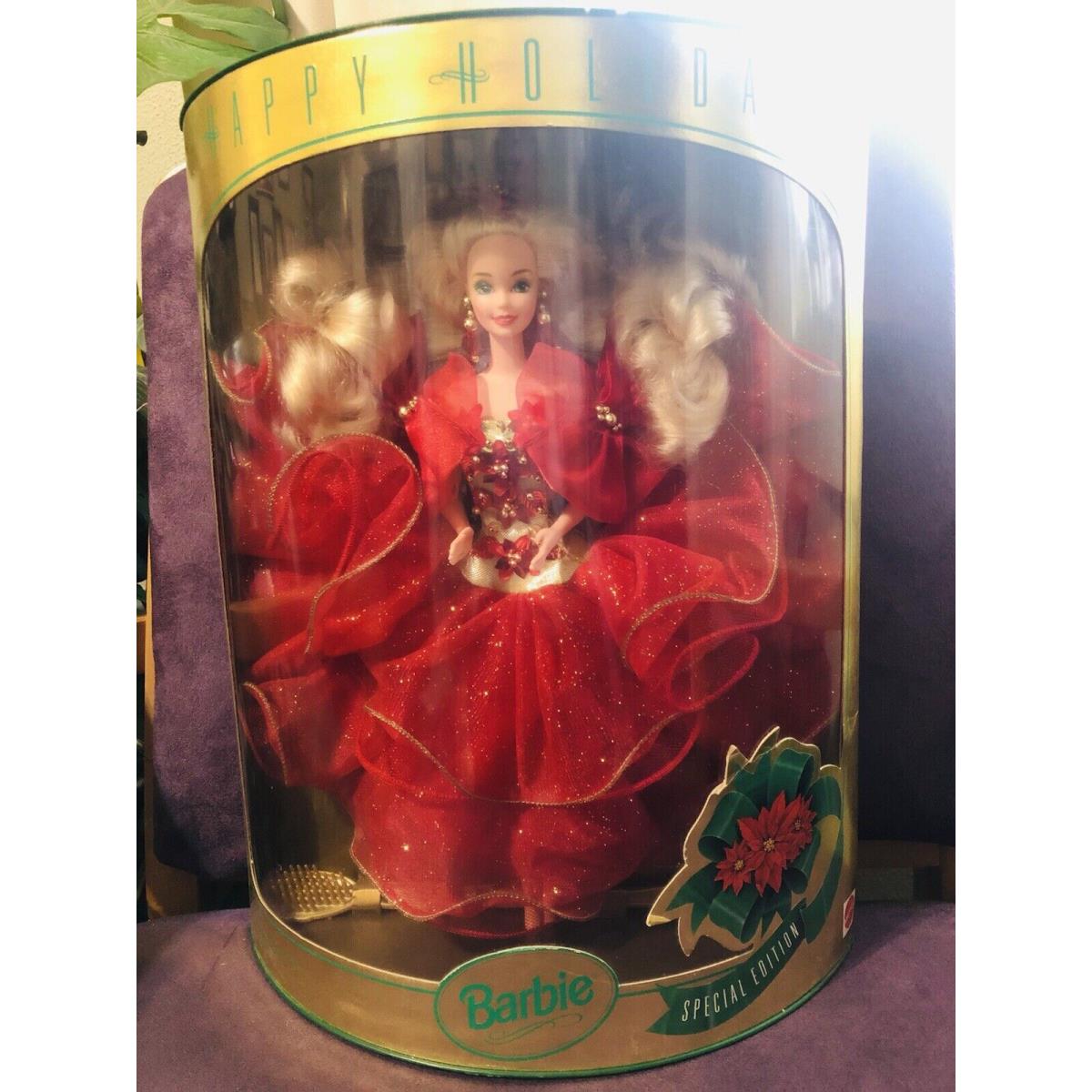 Vintage Happy Holidays Special Edition 1993 Barbie Doll Mattel Red 10824