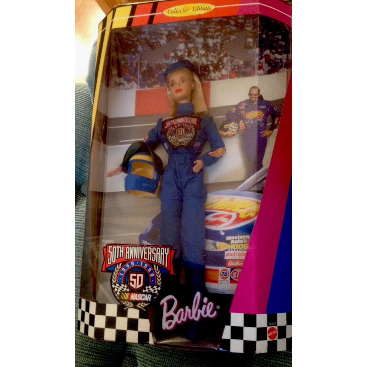 1998 50TH Anniversary Nascar Barbie Nascar Racing Doll Collectors Limited Edit