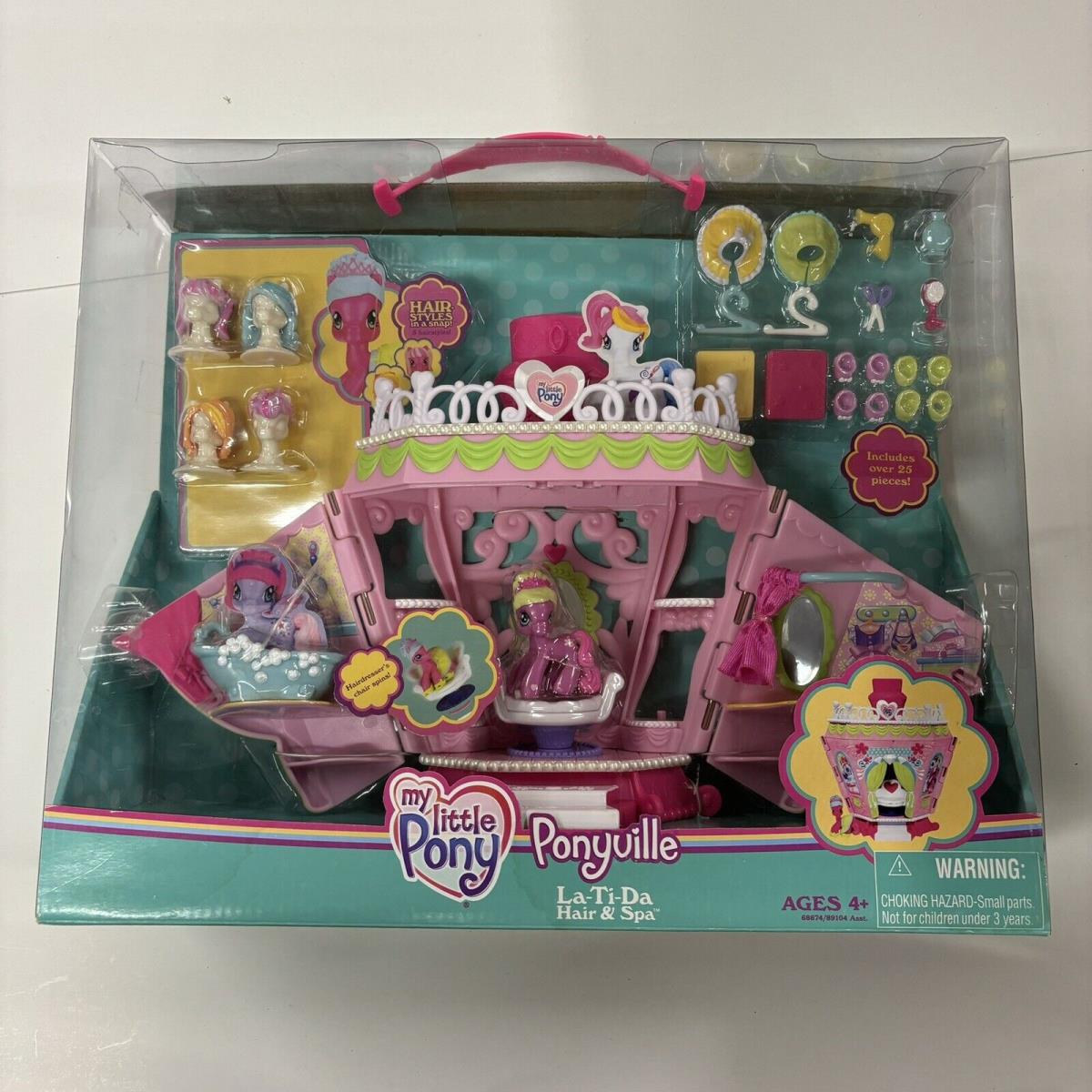 Hasbro MY Little Pony Ponyville La Ti Da Hair Spa Playset 2008