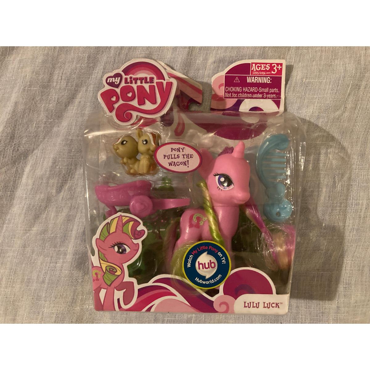 Mlp My Little Pony G4 Lulu Luck 3 w Wagon Chipmunks Nip