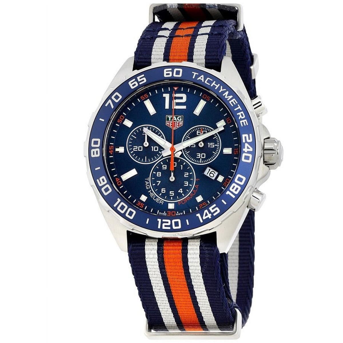 Tag Heuer Men`s Formula 1 Quartz Chronograph 43mm Watch CAZ1014.FC8196 Blue - Blue, Dial: Blue, Band: Blue