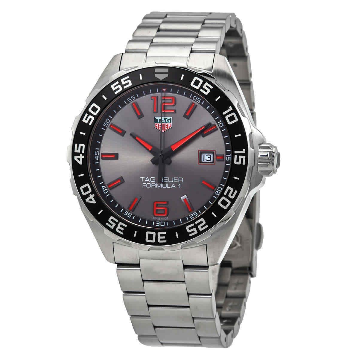 Tag Heuer Formula 1 Quartz Grey Dial Men`s Watch WAZ1018.BA0842