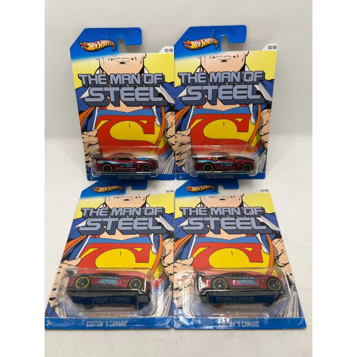 Superman Man of Steel Custom Camaro 4 Car Set