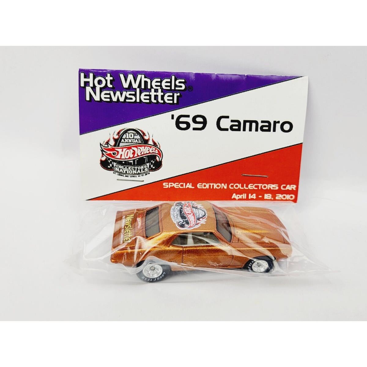 Hot Wheels 10TH Nationals `69 Camaro Sletter IN Bag Nice CK46