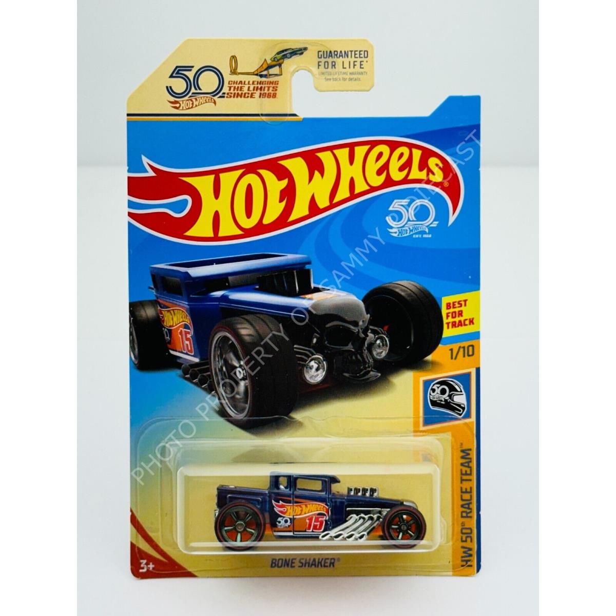 Hot Wheels 2018 Super Treasure Hunt Bone Shaker 50th Anniversary