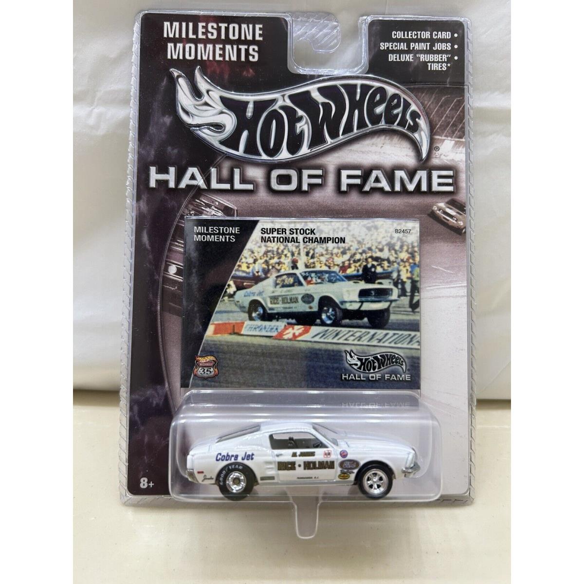 2002 Hot Wheels Rick Holman 68 Mustang Super Stk Hall OF Fame Milestone Moments