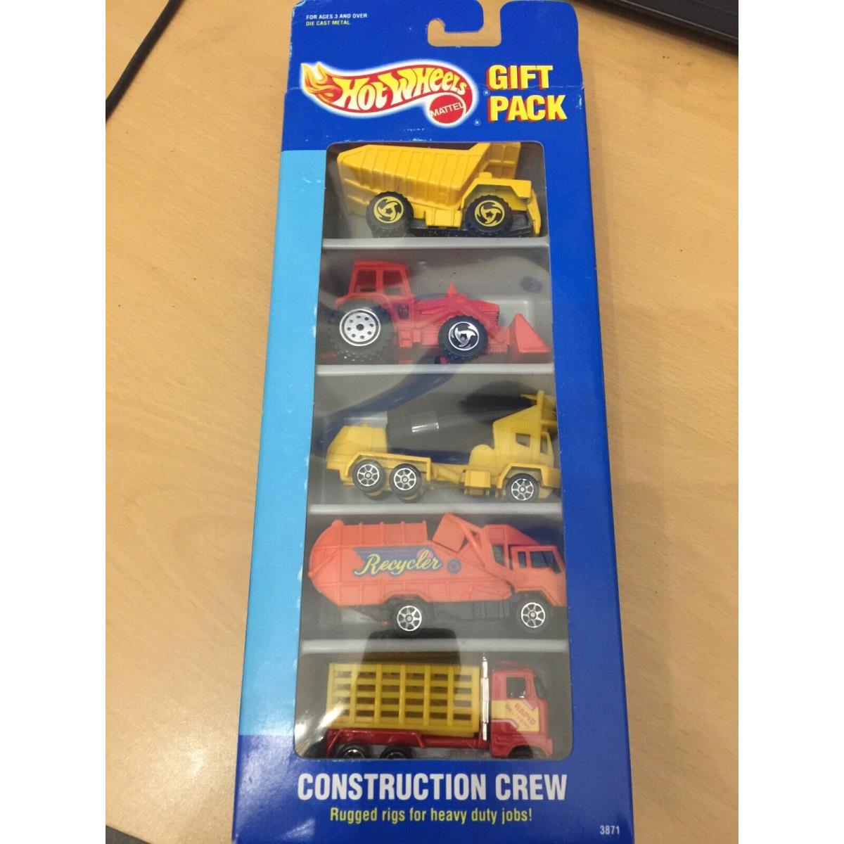 Hot Wheels 1994 Gift Pack 5 Cars Construction Crew 3871 Rare