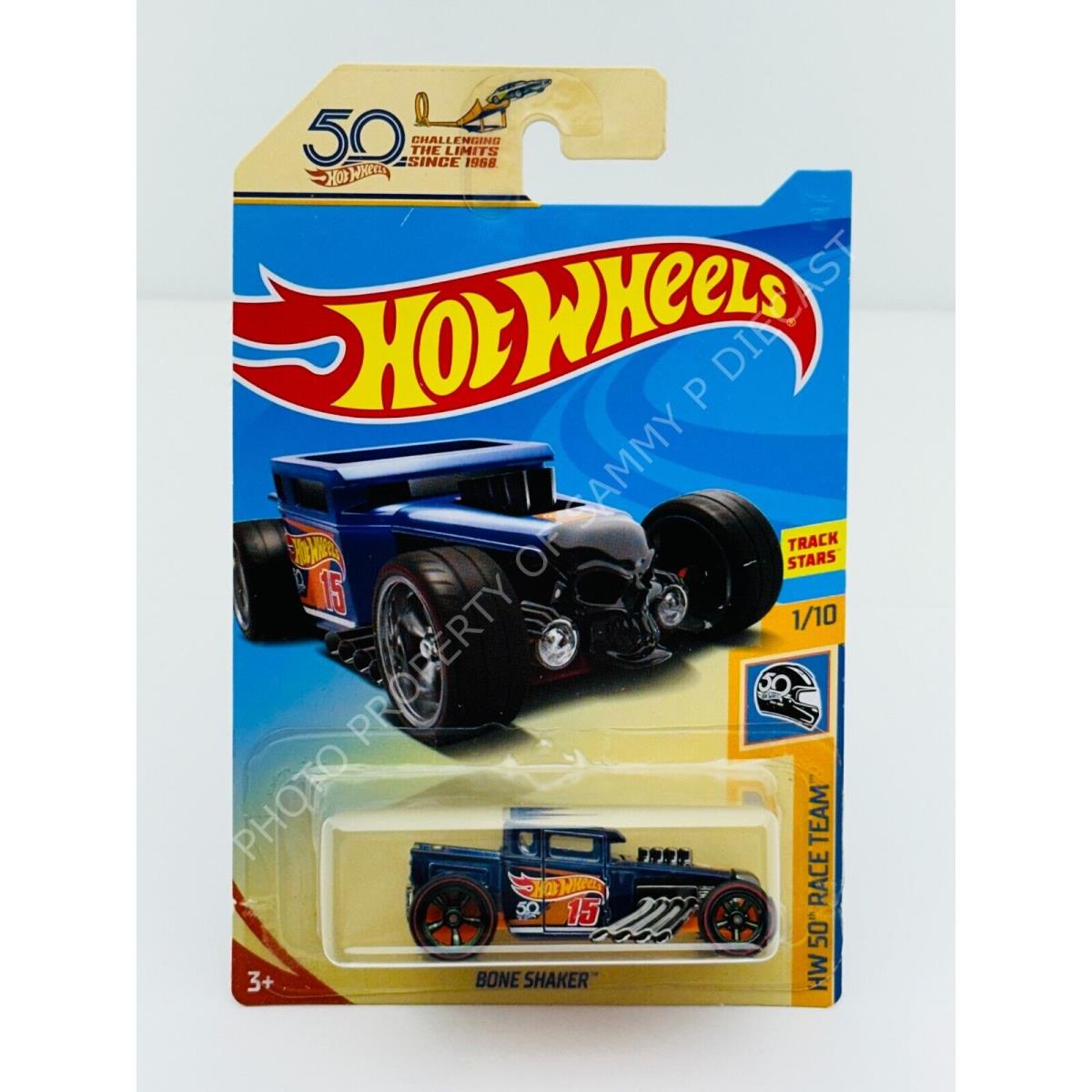 Hot Wheels 2018 Super Treasure Hunt Bone Shaker 50th Anniversary