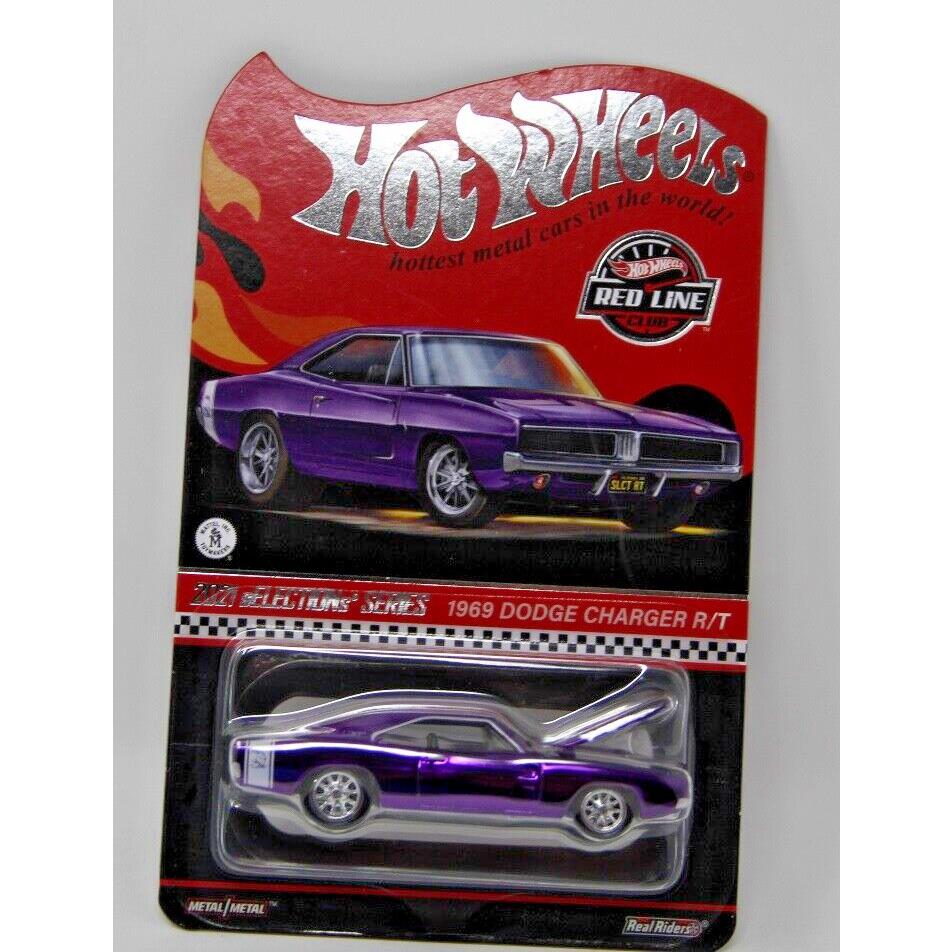 Hot Wheels Rlc Redline Club Exclusive 1969 Dodge Charger R/t Purple W Protector