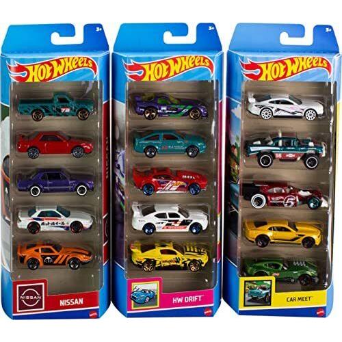 Toy Cars or Trucks 5-Pack Bundle 3-Themed Sets of 5 1:64 Scale Die-cast