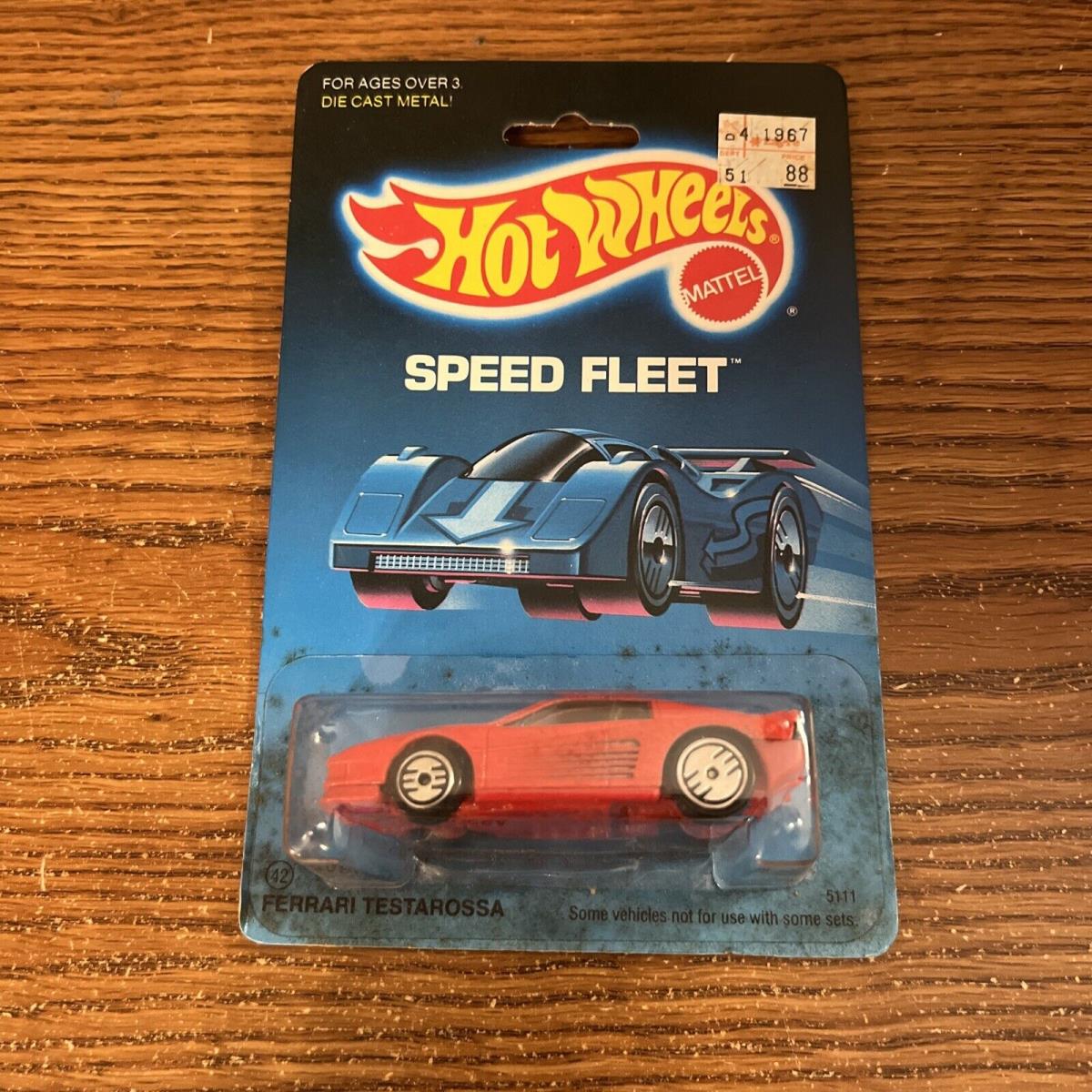 1986 Hot Wheels Speed Fleet Red Ferrari Testarossa