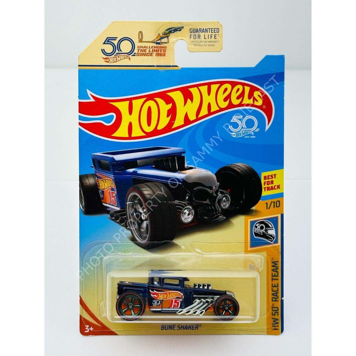 Hot Wheels 2018 Super Treasure Hunt Bone Shaker 50th Anniversary