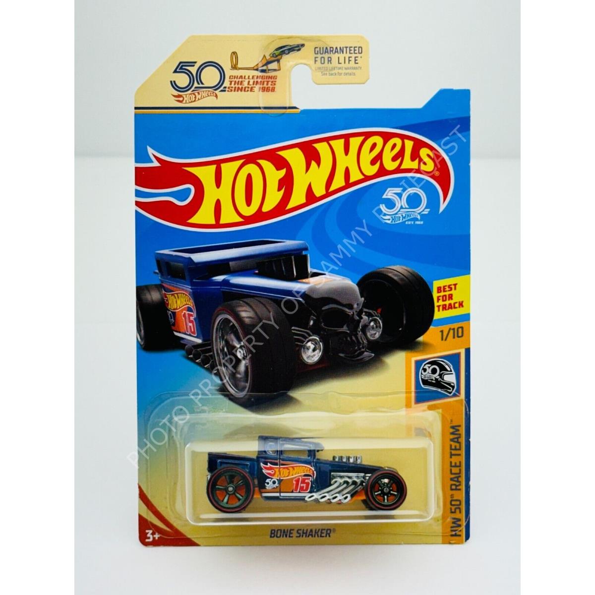 Hot Wheels 2018 Super Treasure Hunt Bone Shaker 50th Anniversary