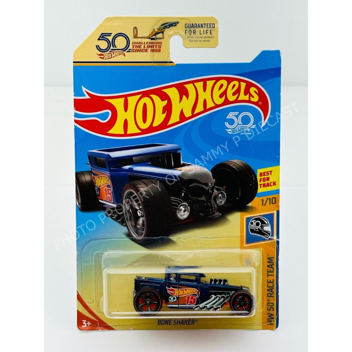 Hot Wheels 2018 Super Treasure Hunt Bone Shaker 50th Anniversary