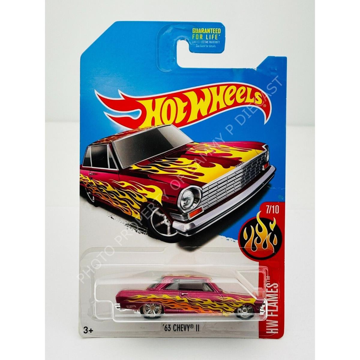 Hot Wheels 2017 Super Treasure Hunt `63 Chevy II Pink in Blister