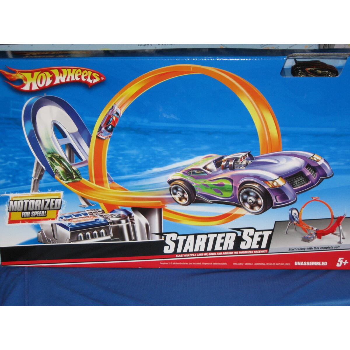 Hot Wheels Starter Set Motorized For Speed One Car Included Rare