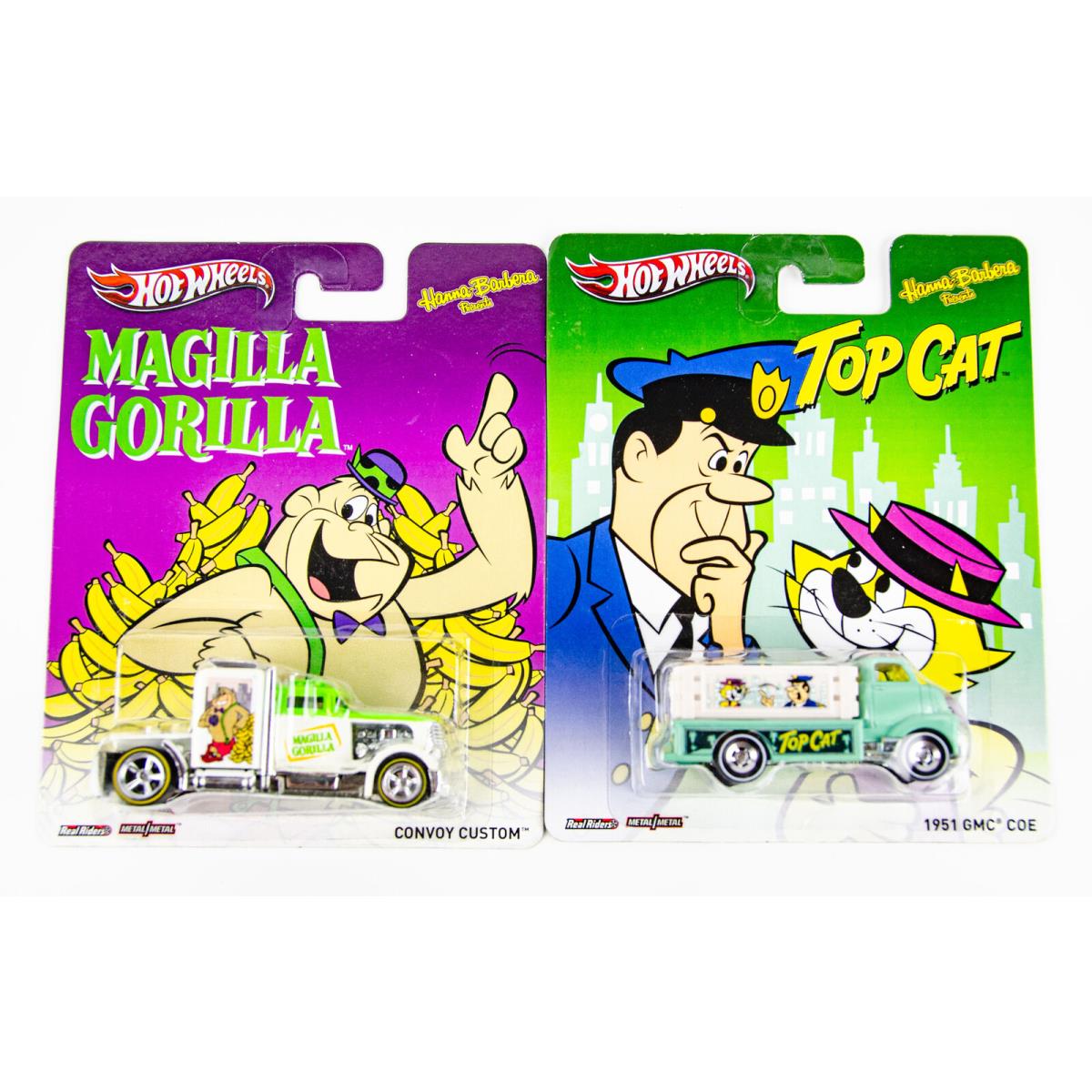 Hot Wheels Pop Culture Hanna Barbera Magilla Gorilla Convoy Custom Top Cat Coe