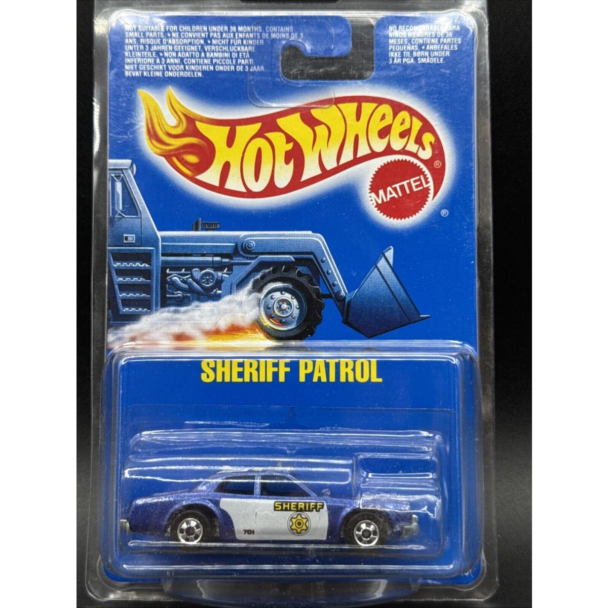 1988 Hot Wheels Blue Sheriff Patrol 9526 International Blue Card