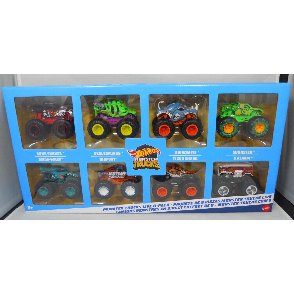 Hot Wheels Monster Trucks Live 8-Pack 1:64 Scale 2024 New/sealed Box