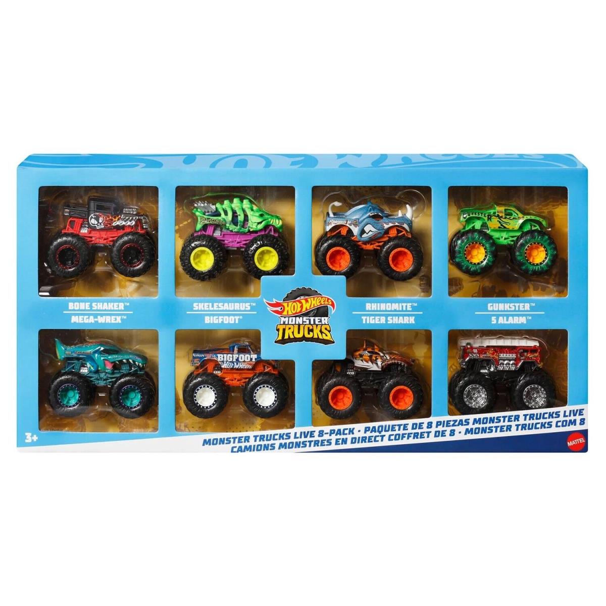 Hot Wheels Monster Trucks Live Diecast Car 8-Pack 2024