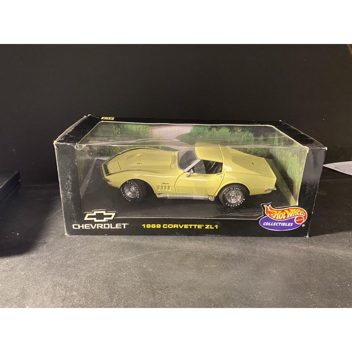 Hot Wheels Collectibles 1:18 Yellow 1969 Chevrolet Corvette ZL1