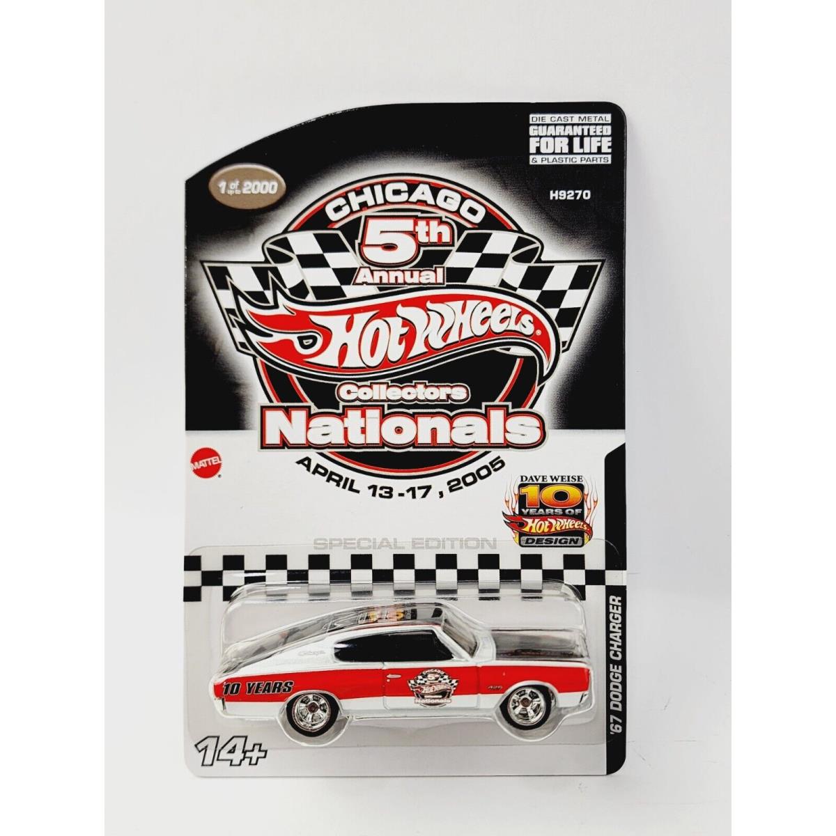 Hot Wheels 5TH Nationals `67 Dodge Charger Very Nice JJ116