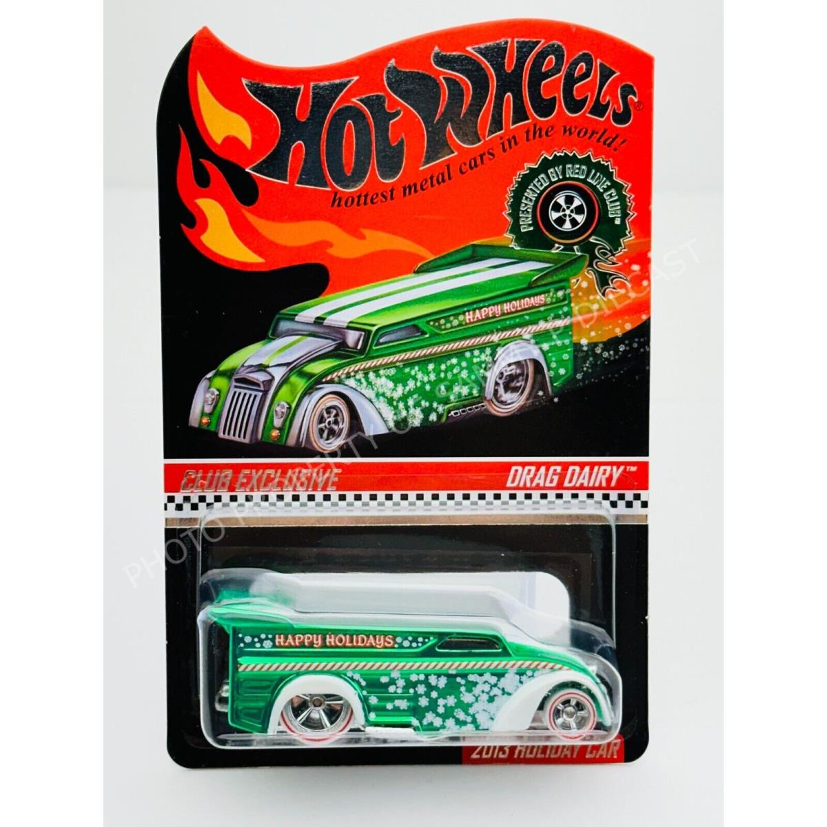 Hot Wheels 2013 Rlc Holiday Car Drag Dairy Green 3995/4000