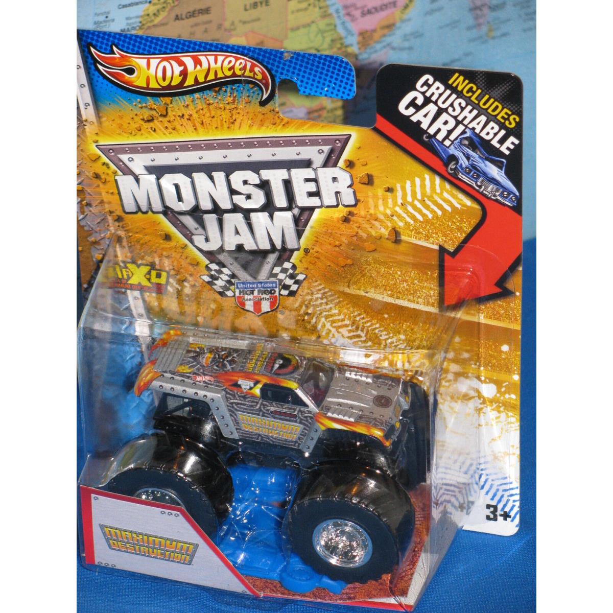 Hot Wheels Monster Jam Maximum Destruction Truck Crushable Car Rare