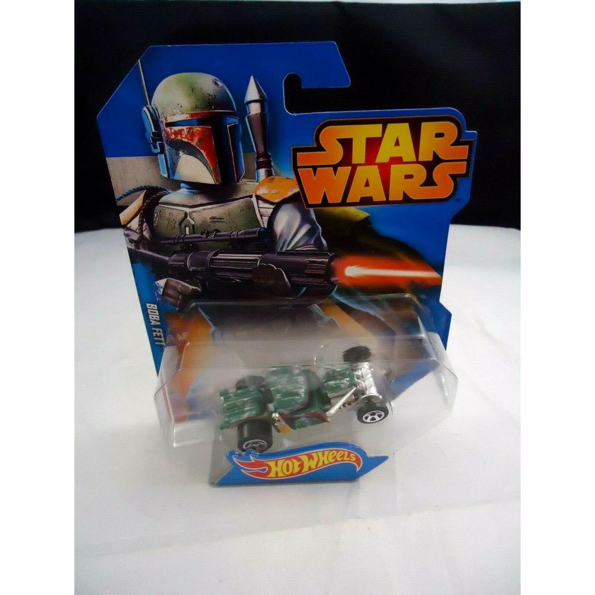 Hot Wheels Star Wars Character Cars Boba Fett 2014 Blue Card Series